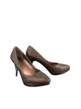 Size 8 Nine West bronze sparkle heels size 8